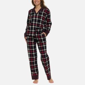 Vera Bradley Women's Notch Collar PJ Set 100% Cotton Iconic Relaxed Fit S or XS